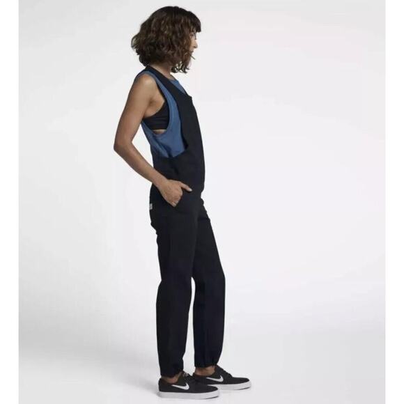 Hurley Black Modernist Jumpsuit Size Minimalist Utility Overalls Surf Skate - Picture 3 of 12